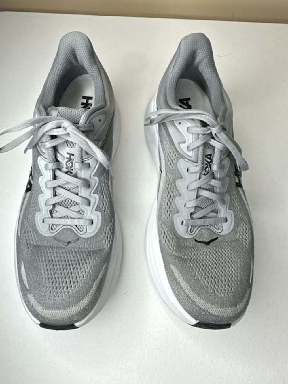 Hoka Bondi 9 Size 12.5D Galactic Grey Stellar Grey Mens Running Shoes